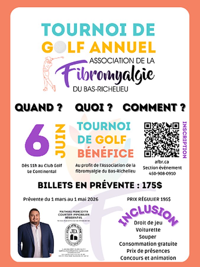 Affiche du 5e tournoi de golf annuel